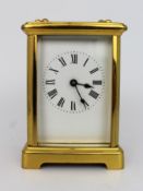 Edwardian Brass Carriage Clock Swiss Movement