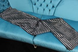Single Black & Silver Curtain