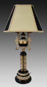 Neoclassical Style Giltwood and Ebonised Table Lamp