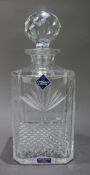 Vintage Edinburgh Crystal Square Shaped Spirit Decanter