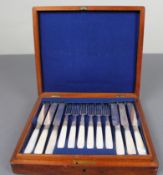 Victorian Mother-of-Pearl Handled Dessert Cutlery Set by Walker & Hall