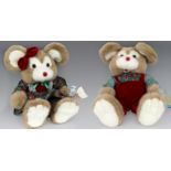 Pair of Vintage Commonwealth Toys Merry Mice