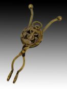 Victorian Brass Sugar Tongs with Nautical Anchor Motif
