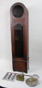 Art Deco Longcase Clock – For Restoration – Chrome Dial & Triple Weight Movement