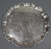 Large Vintage English Silver Plated Salver by Cavalier