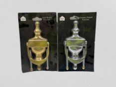 10 x Brass and Chrome Door Knockers L30b