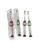 100 x Children's Owl Character Toothbrushes L27b
