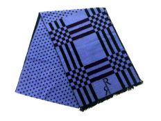 6 x Ruby Rose Purple and Black Silk Scarf RRP £39.95 L9
