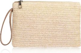 10 x Women's Straw Clutch Handbag Lb10