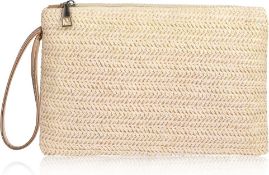 10 x Women's Straw Clutch Handbag Lb10