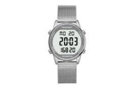 Pedometer Watch Silver Strap RRP £36.99 L10a