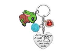 10 x Baby Yoda Gifts Cute Mandalorian Keychain L14b