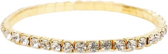 10 x Gold-Tone Rhinestone Tennis Bracelet RRP £426.60 Lb46