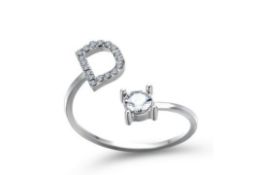 15 x Letter Rings Personalized Gift For Women L25a