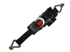 8 X 25MM x 3M RETRACTABLE AUTO RATCHET STRAPS WITH CLAW HOOKS (BS 600 daN)
