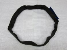 2 X BLACK WIRE ROPE ROUND SLING. 2 TON 0.5M EWL, 2MM 7X7 CORE, FOS 5:1