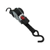 4 X 25mm x 3 metre RETRACTABLE AUTO RATCHET TIE DOWN STRAPS with S HOOKS (BS 600 daN)