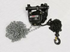 2 TON X 3 METRE COMBINATION CHAIN BLOCK AND PUSH TROLLEY