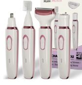 4-In-1 Rechargeable Electric Razor For Women – Face, Nose, Legs, Underarm & Bikini Trimmer