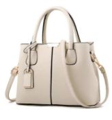 Elevate Your Style with the Ultimate PU Leather Tote Bag! Cream