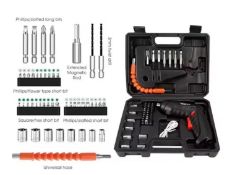 47PCS 3.6V Cordless Electric Screwdriver Kit – Rechargeable & Versatile Home Power Tool!