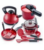 Children’s Pretend Kitchen Play Set – Colourful Cooking & Cutting Toy Set For Kids