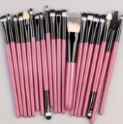 Makeup Brushes 20pc Eyeshadow Professional Women Cosmetics Face Brush Eyebrow Eyelash Lip Powder