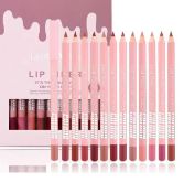 12-Colour Matte Lipliner Pencil Set – Waterproof, Long-Lasting Lip Liner & Contour Tint