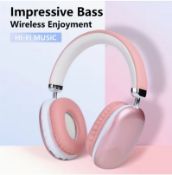 Over-Ear Wireless Headphones With Noise-Cancelling Mic, USB-C Charging, Foldable Design, SD Card