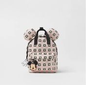 Disney Mickey Mouse Cartoon Fashion Backpack Women's Minnie Canvas School Bag Fashion