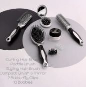 Luxury Hair Brush Set For Women & Teens – 4-Piece Professional Styling Kit