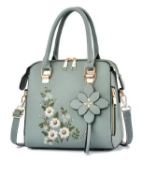 Luxury Embroidery Handbag For Women – Designer PU Leather Crossbody Elegant Tassel Accent Premiu...