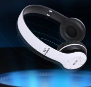P47 Wireless Headphones Bluetooth 5.0 Earphones Foldable HIFI Stereo Bass For Music White
