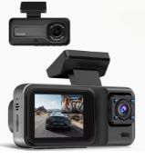 Car Dashcam With Dual Lens 1080P+720P HD Night Vision, WDR, Motion Detection