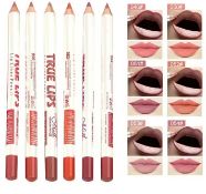 12Pcs Set Cosmetic Professional Wood Lipliner Waterproof Lady Charming Lip Liner Soft Pencil Cont...