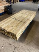 Pallet of 126 lengths of rough sawn treated 47mm x 47mm @2.4m