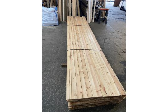 Overlap Square Cladding Title: Pallet of 108 long lengths of plain overlap cladding 20mm x ...