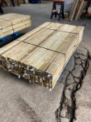 Pallet of 126 lengths of rough sawn treated 47mm x 47mm @1.8m