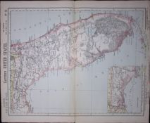1883 Antique Letts Map United State Florida. Cape Canaveral, Miami-10