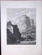 Tantallon Castle Edinburgh Scotland Antique 152 Years-Old Engraving-6