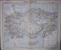 1883 Antique Coloured Letts Map Asia Minor, Syria, Armenia,-31