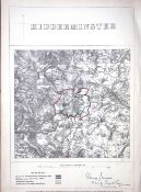 Kidderminster Midlands Boundary Commission 157-Year-Old Coloured Antique Map.