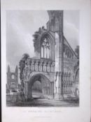 St Andrews Cathedral Scotland Antique 152 Years-Old Engraving-23