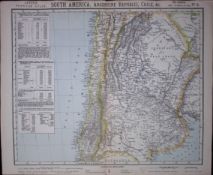 1883 Antique Coloured Letts Map South America Argentina, Peru-21