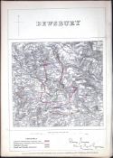 Dewsbury Yorkshire Boundary Commission 157-Year-Old Antique Map.