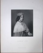 James III Portrait Scotland Antique 152 Years-Old Engraving-36