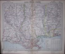 1883 Antique Letts Map United State New Orleans, Mississippi, Florida-9