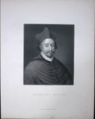 Cardinal Beaton Scotland 1873 Antique 152 Years-Old Engraving-41