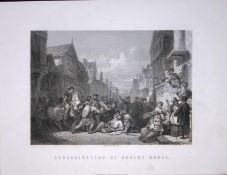 Assassination of Regent Moray Scotland Antique 152 Years-Old Engraving