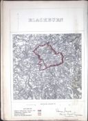 Blackburn Lancashire Boundary Commission 157-Year-Old Antique Map.